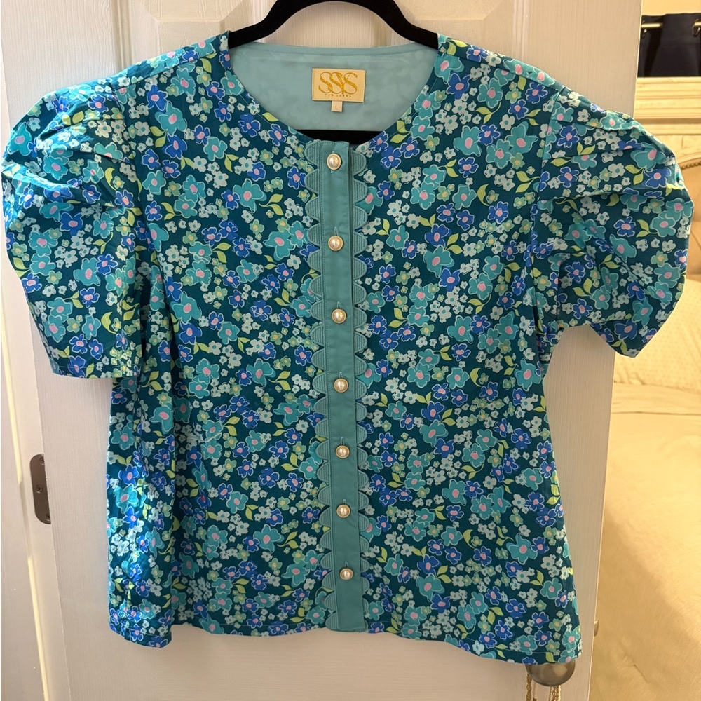 Floral Button-Up Blouse